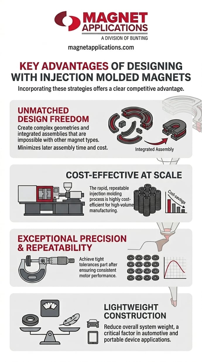 Key Advantages of Designing with Injection Molded Magnets